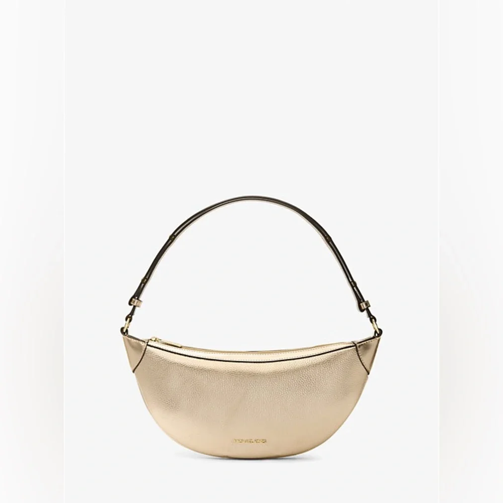 BNWT MICHAEL KORS Hollis Medium 2-in-1 Metallic Leather Jacquard Shoulder Bag - Picture 4 of 6